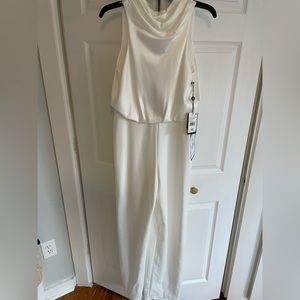Ivory Satin/ Crepe jumpsuit